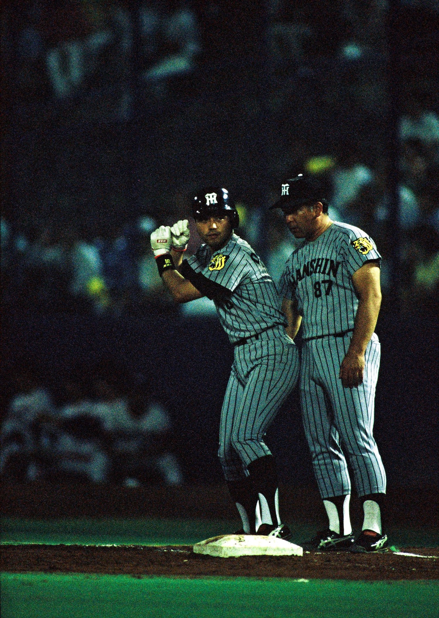 現役時代の岡田彰布（29歳）。1986年撮影 ©Makoto Kenmizaki