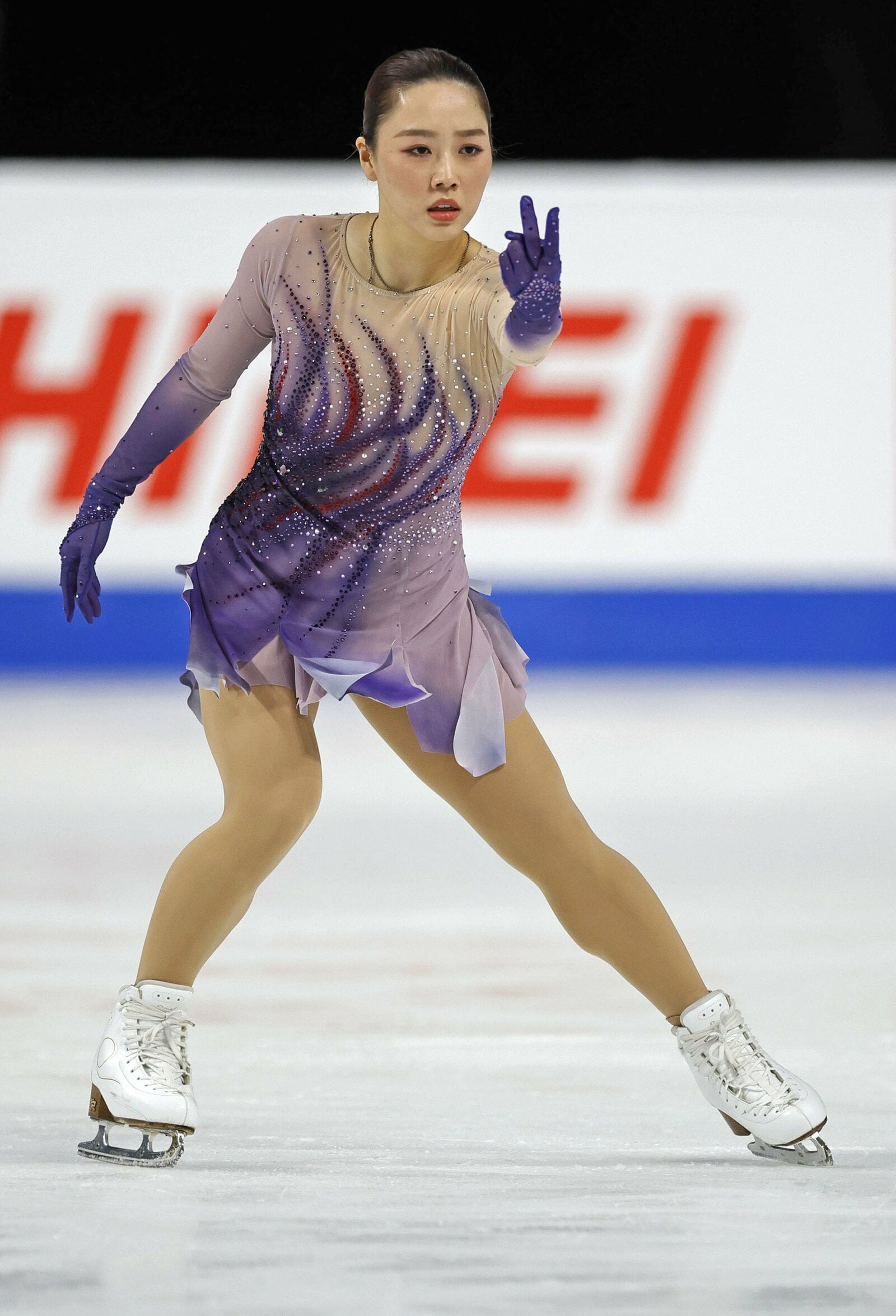 2024年10月のスケートアメリカではSP4位から巻き返し、ＧＰシリーズ初優勝を達成　©KYODO