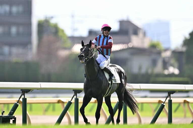 ロブチェンと松山弘平のウイニングラン　©Keiji Ishikawa
