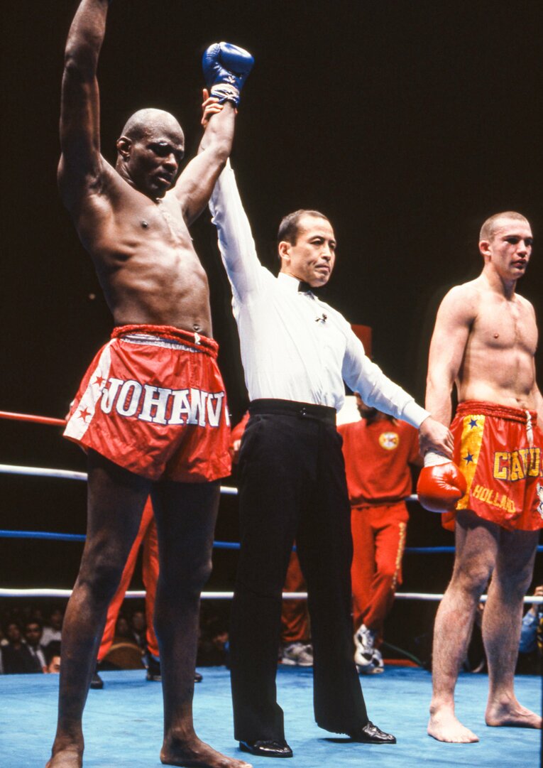 1993年4月30日の第1回『K-1 GRAND PRIX』。アーツはアーネスト・ホーストに判定で敗れた　©Susumu Nagao