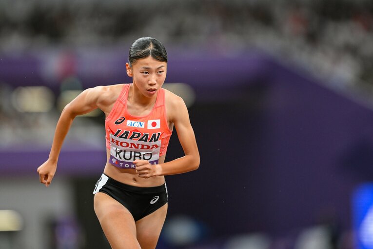 世界陸上初出場となった17歳の久保凛　©Nanae Suzuki