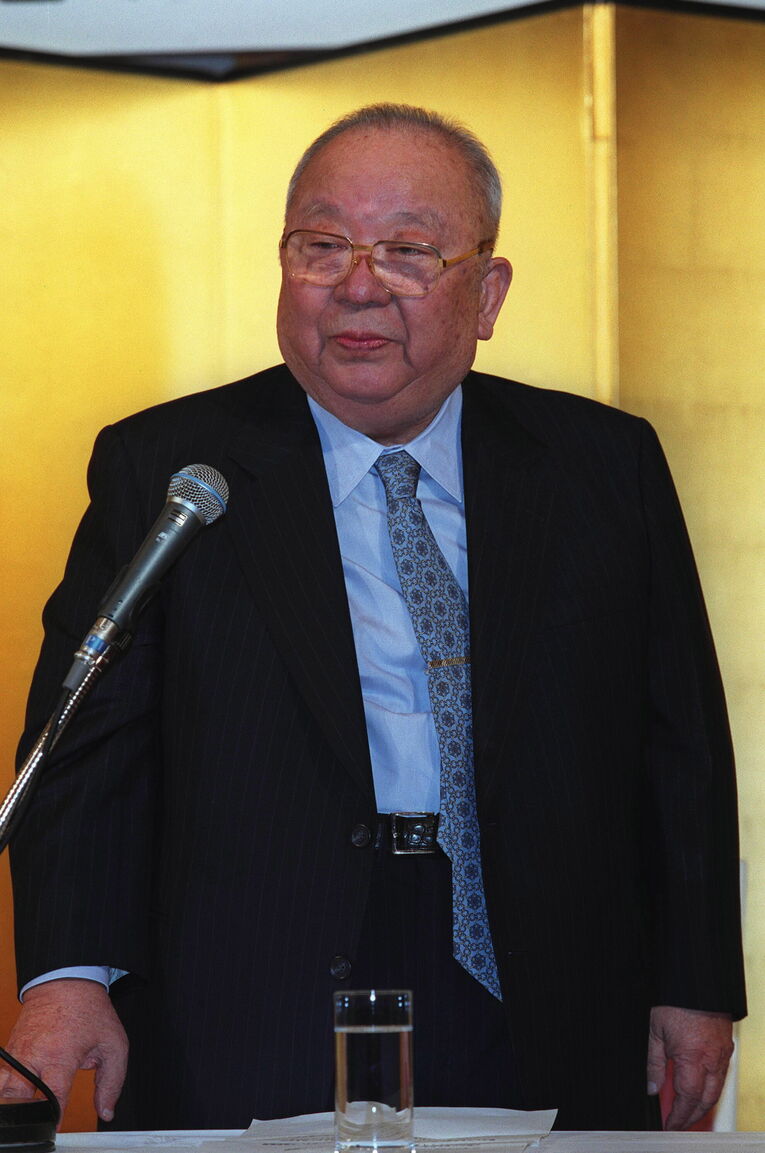 日本ハムの故・大社義規オーナー　©JIJI PRESS