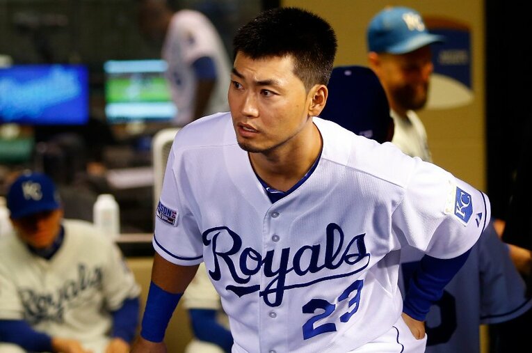 メジャーリーグ計7球団で活躍した青木宣親。2014年ロイヤルズ在籍時にワールドシリーズ出場を果たした。2018年にヤクルト復帰 ／ photograph by JIJI PRESS