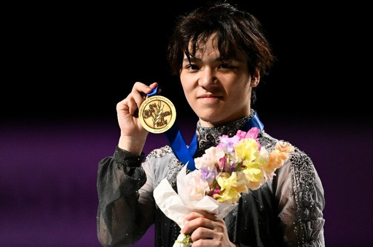 フィギュア世界選手権で2連覇を果たした宇野昌磨。怪我を抱えながらSP、FSともに首位、唯一の300点超での完全優勝だった　©Asami Enomoto