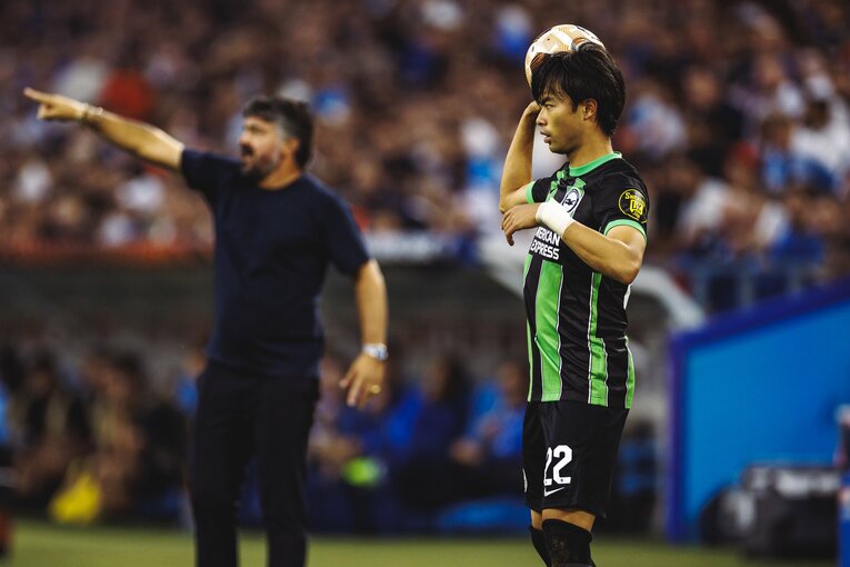 ELマルセイユ戦の三笘薫（全10枚中の7枚目）　©Kiichi Matsumoto