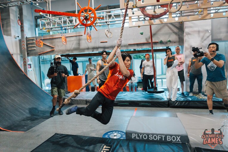 Gymfit Games 2025-World Ninja League Taiwan qualifierでの山本　©Ryohei Yamamoto