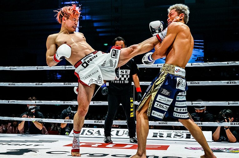 裕樹が引退試合の対戦相手に選んだのは那須川天心。圧倒的な強さの中に人間らしい素顔が見えた ／ photograph by Susumu Nagao