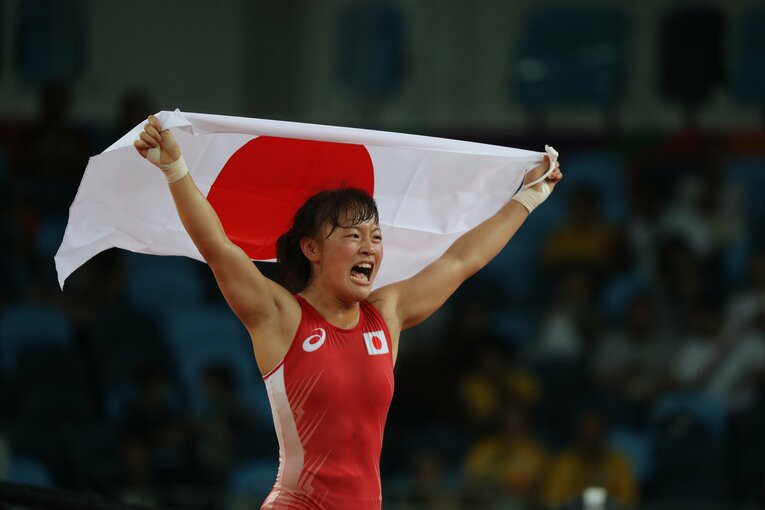 リオデジャネイロ五輪決勝で激闘を制し、喜びを爆発させる　©︎JMPA