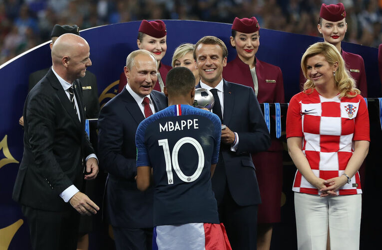 ロシアW杯決勝後の表彰式　©Getty Images