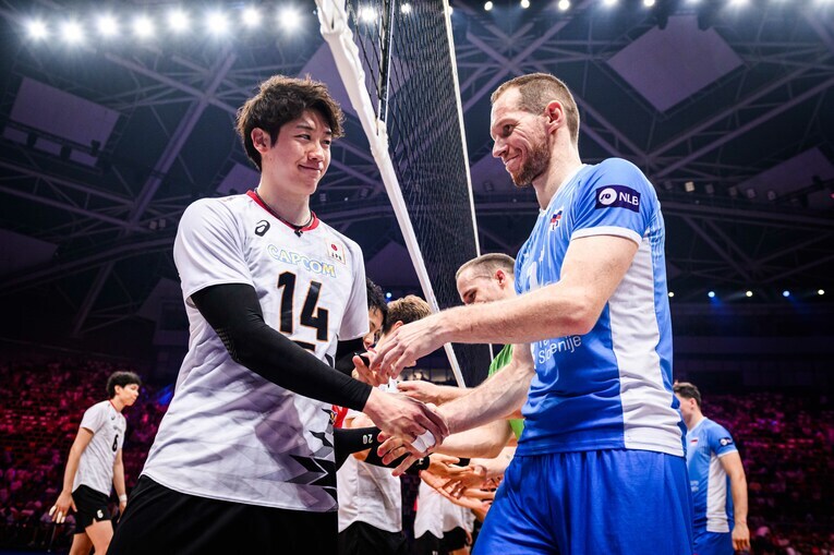 VNL準決勝スロベニア戦　©︎Volleyball World