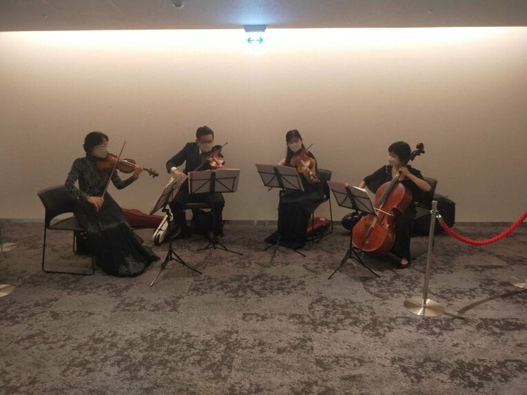 クラシック音楽が生演奏されていた