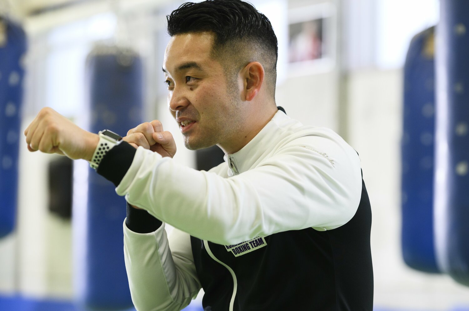 ボクシングを始めた当時の思い出を語る林田太郎　©Hirofumi Kamaya