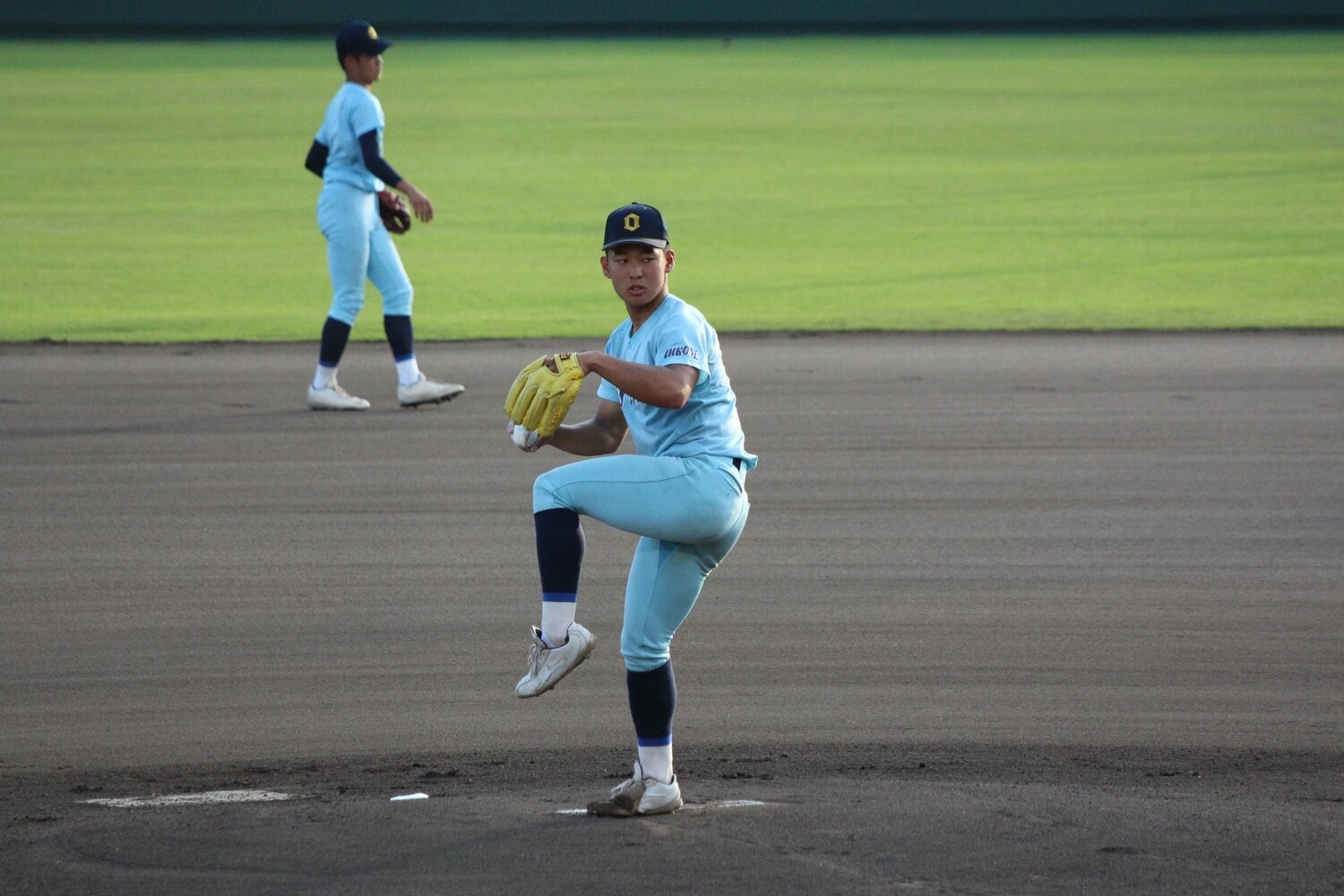 5回を投げ切った近江・山田　©︎Fumi Sawai