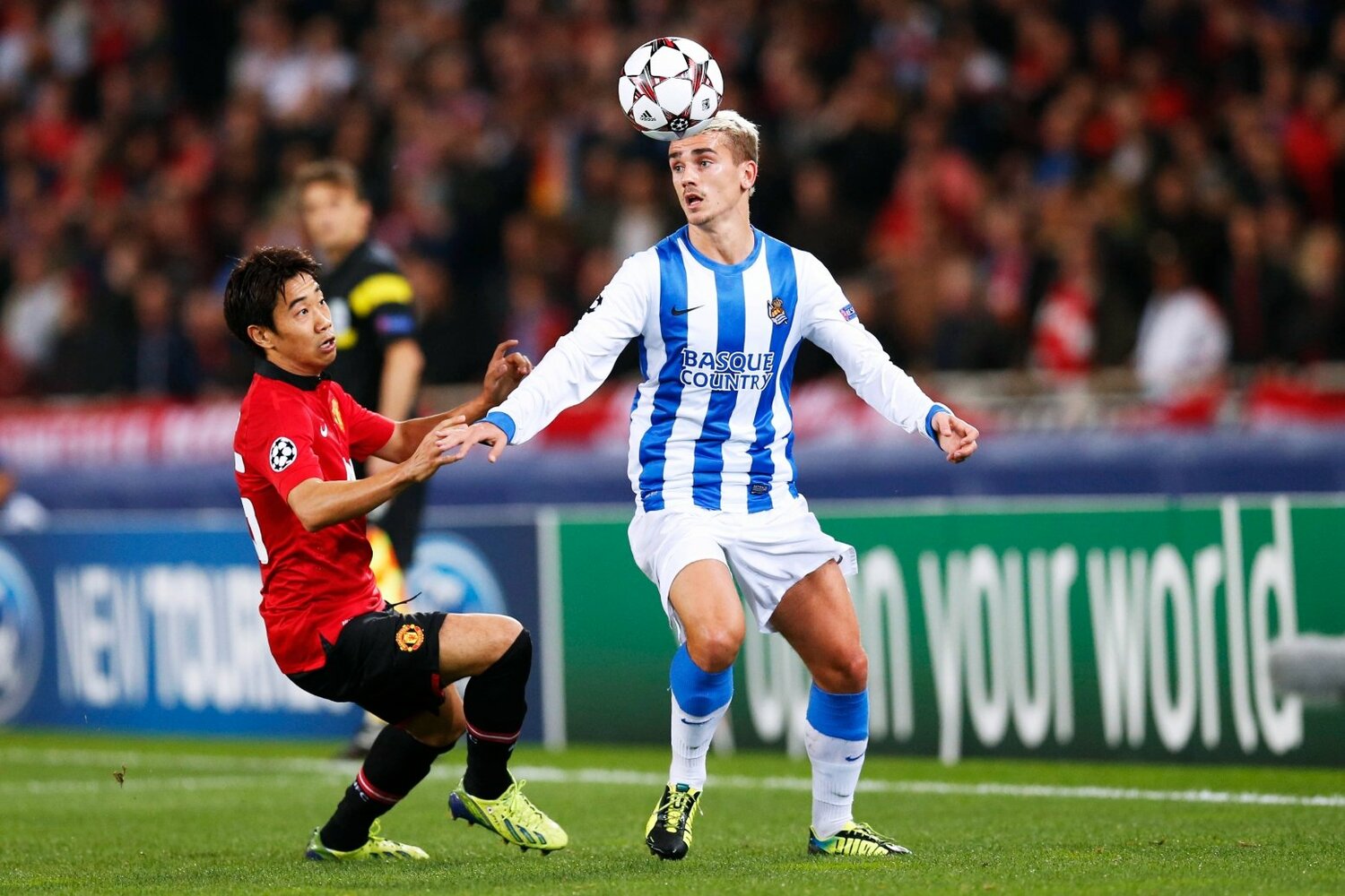 13-14シーズン、マンチェスター・ユナイテッド香川真司とソシエダのグリーズマンのマッチアップ