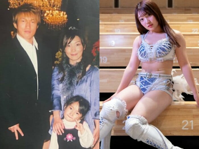 「母は車を止めて、大号泣しました」“プロレスラーになりたい”田中きずなが家族に告げた日…ケガで生死をさまよい引退した府川唯未と娘の約束<Number Web> photograph by L)本人提供、R)Takuya Sugiyama