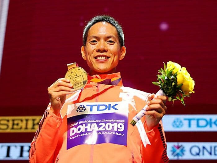 競歩・鈴木雄介が苦しんだ末に……金。「くねくねしているとか笑われても」＜Number Web＞ photograph by Getty Images