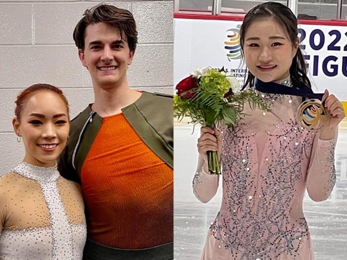 小松原組はオレンジヘアーでイメージチェンジ、春から移籍した河辺愛菜の現在は？ 今季CS初戦で見えた、日本人スケーターの進化＜Number Web＞ photograph by Akiko Tamura