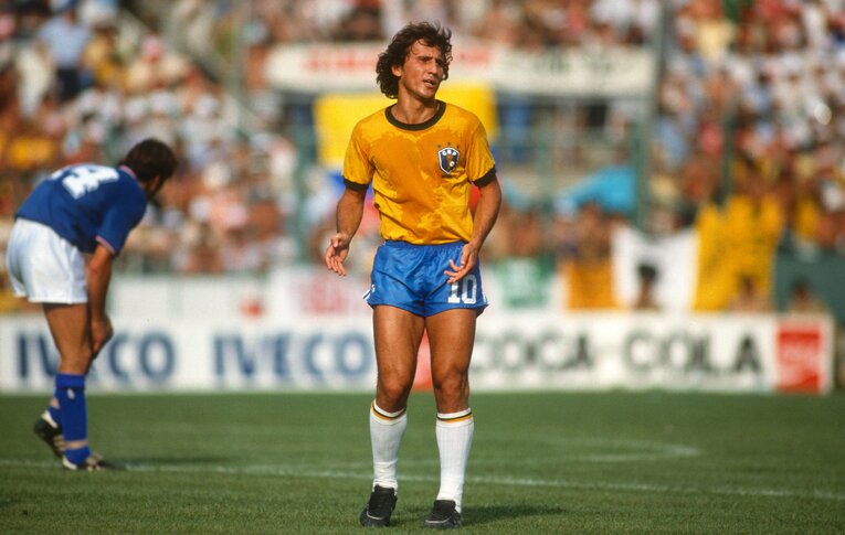 82年W杯イタリア戦のジーコ　©Getty Images