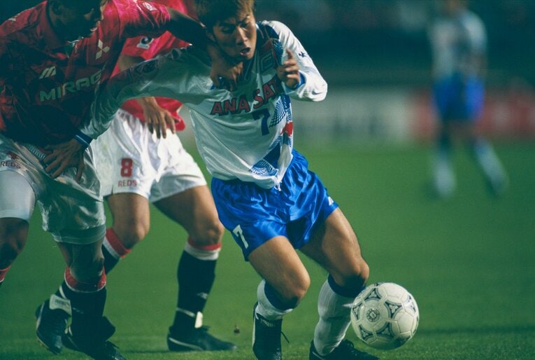 現役時代の前園真聖と曺貴裁　©Takao YAMADA