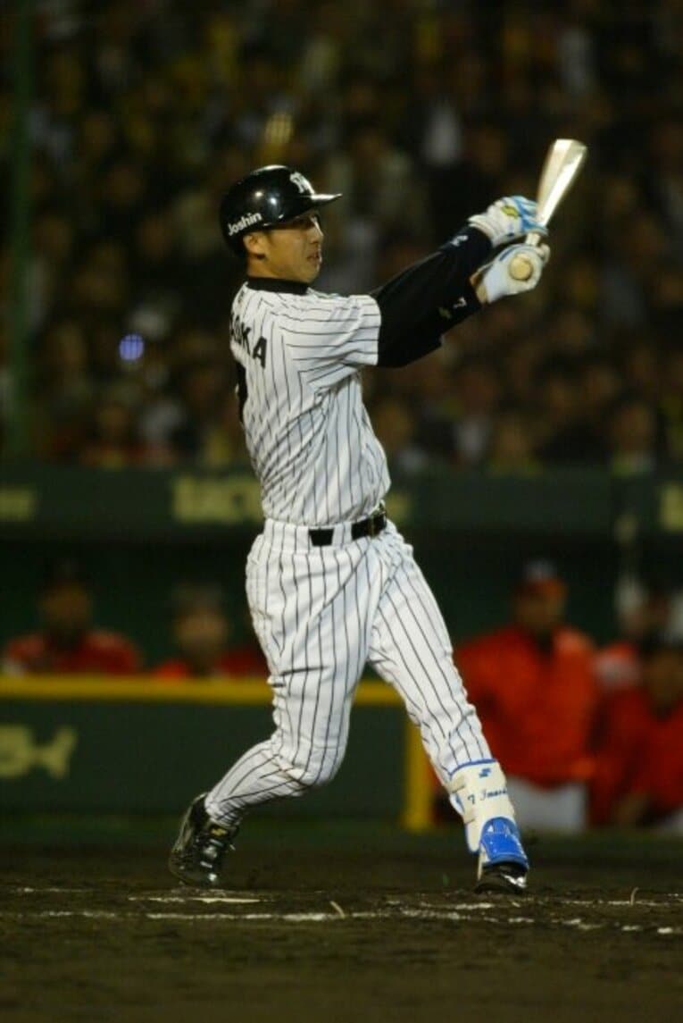 現役時代の今岡　©Sports Graphic Number