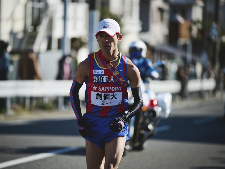 創価大4年の嶋津雄大。今年の箱根駅伝は昨年に続く4区で出走し、区間賞を獲得している。休学期間を挟んだために、来年もメンバー入りが可能　©Yuki Suenaga