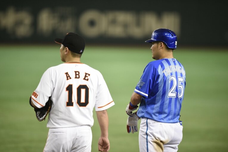 巨人の阿部慎之助と　©Sports Graphic Number
