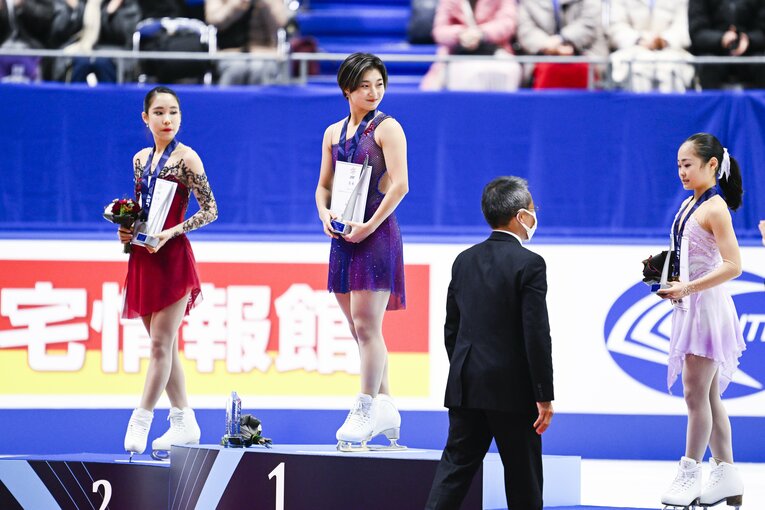 全日本選手権表彰式 ©Asami Enomoto