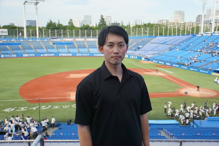 昨年6月、取材に応じた岡野祐一郎　©NumberWeb