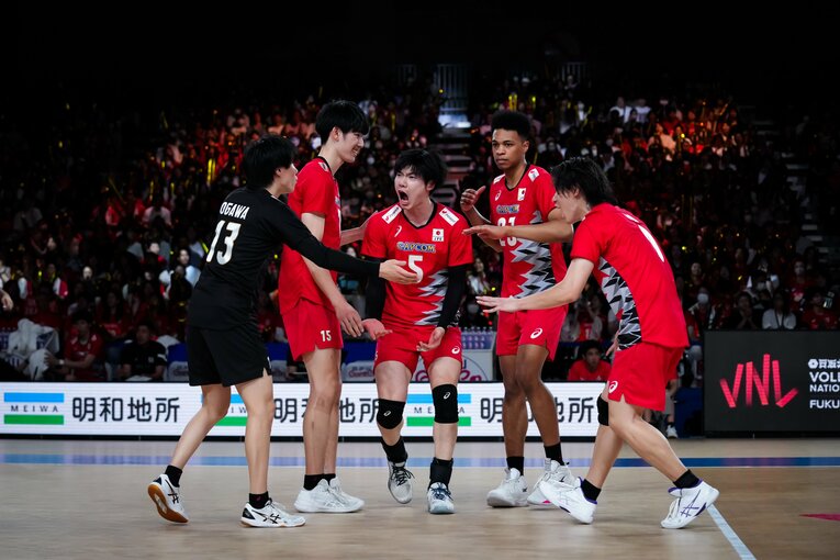 VNLポーランド戦　©︎Volleyball World