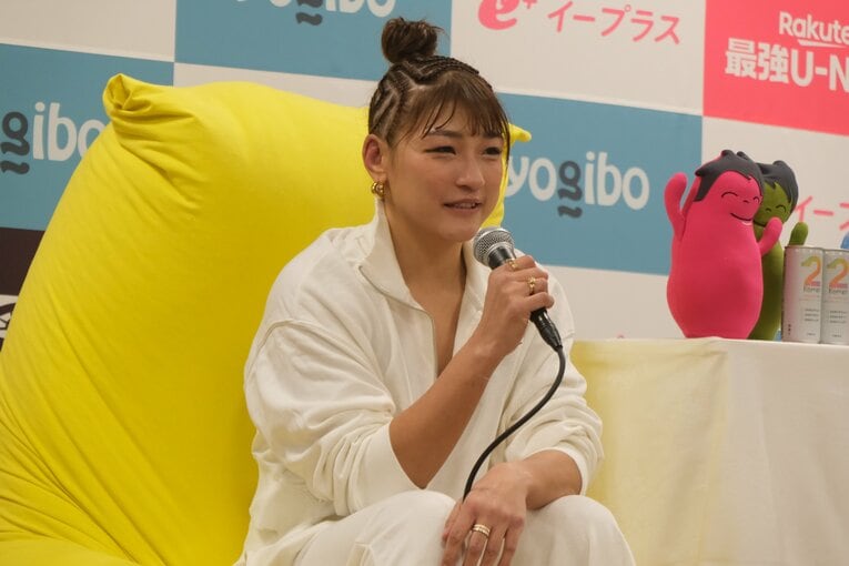 試合後、「もう少しだけ自分の可能性にかけたい」と語ったRENA　©Norihiro Hashimoto