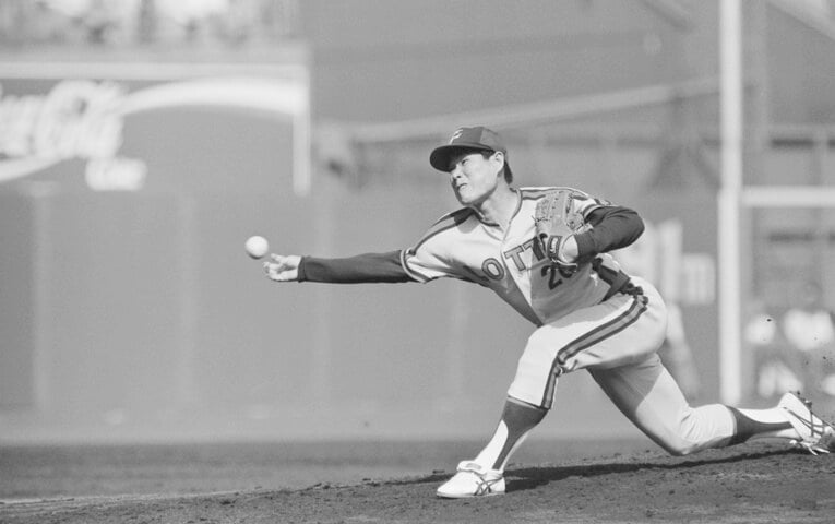 「サイン全球首振られました」ロッテの名ピッチャー、仁科時成　©JIJI PRESS