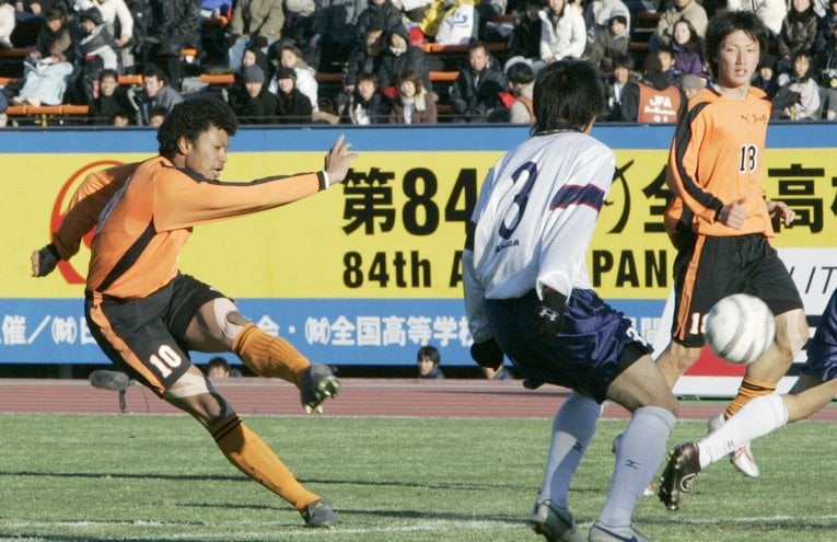 選手権ベスト4に貢献した多々良学園時代のハウバート・ダン　©︎KYODO