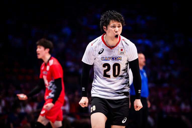 山本智大（VNL準々決勝カナダ戦）©︎Volleyball World