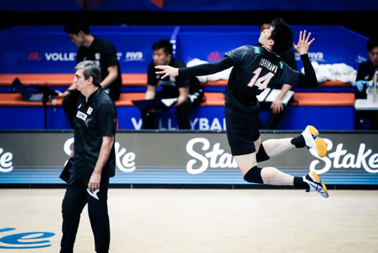 ネーションズリーグ フランス戦　©︎FIVB