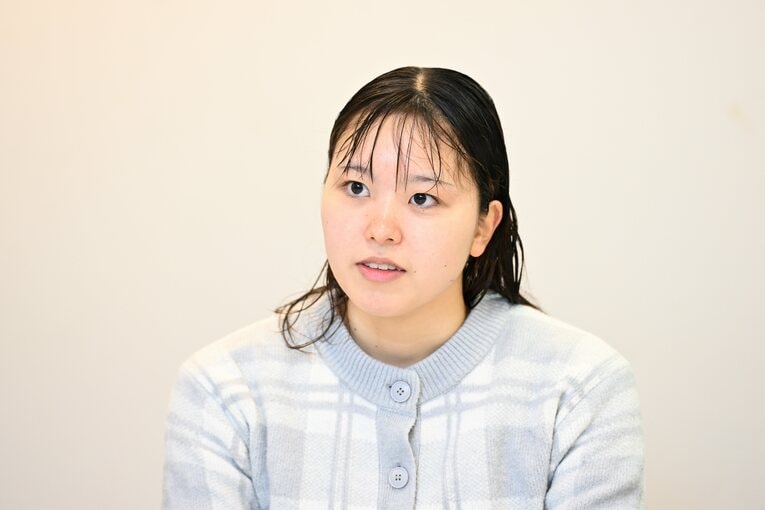 今季の東大水泳部競泳陣で主将を務める小野。高校時代は「県大会レベル」から大学で全国大会に手が届くところに　©Keiji Ishikawa