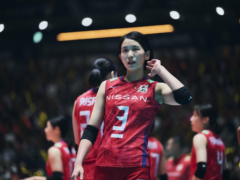 キャプテンとしてチームを牽引する古賀紗理那　©︎Yuki Suenaga