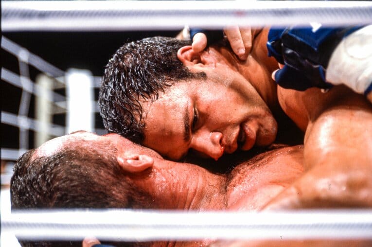 1998年10月11日、『PRIDE.4』でウゴ・デュアルチにTKO勝ち　©Susumu Nagao