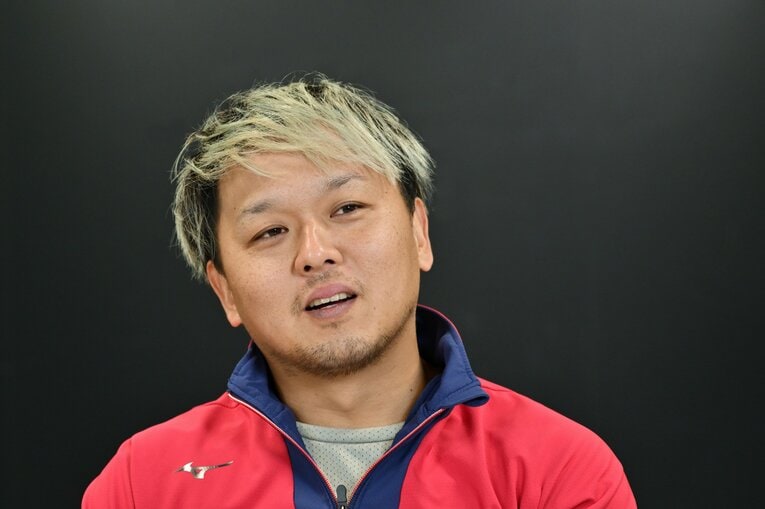 NumberWebのインタビューに応じた千葉ロッテ田村龍弘（30歳）　©Hideki Sugiyama