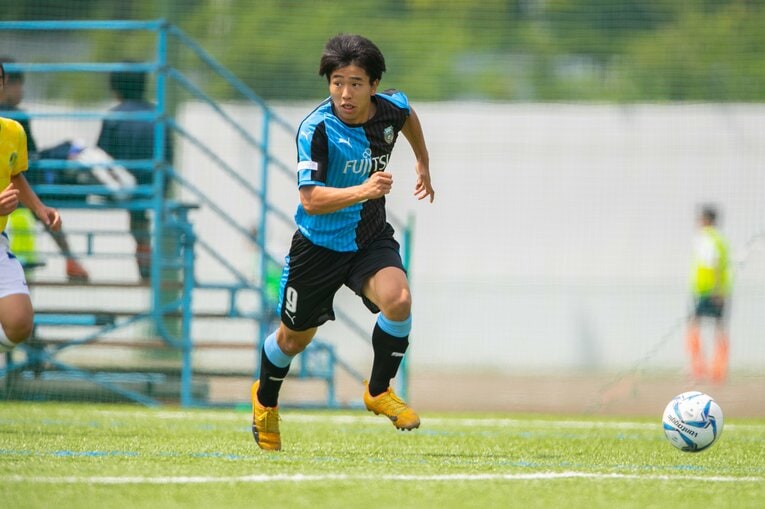 U-18時代の山田新（2018年）©KAWASAKI FRONTALE