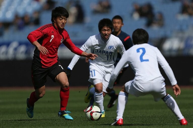 高校時代の堂安律（G大阪ユース） ／ photograph by Getty Images