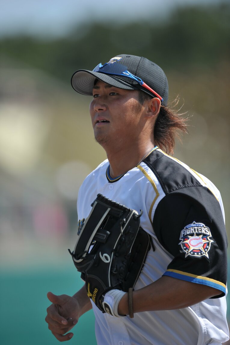 3年目の中田翔のロン毛時代　©Hideki Sugiyama