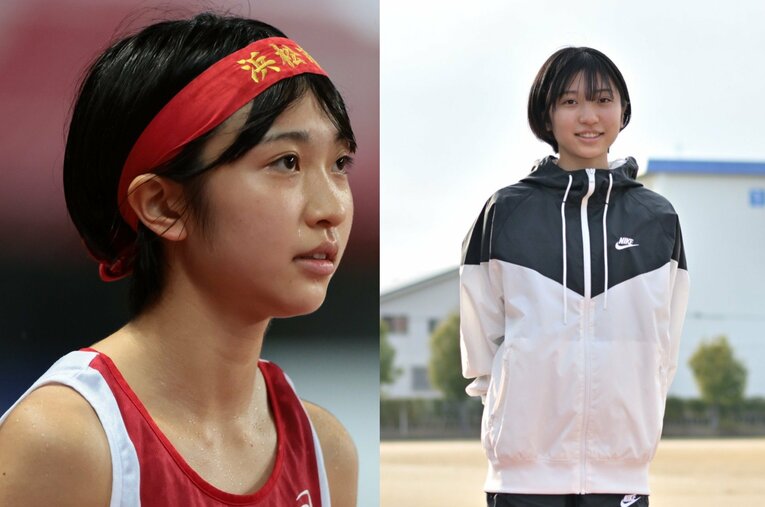 高2時のU-20世界選手権で6位入賞したものの、高3時は故障の影響で苦しんだ浜松市立高校の澤田結弥。そんな彼女に日本女子中長距離のパイオニアがかけた言葉は…？ ／ photograph by (L)AFLO、(R)Hideki Sugiyama