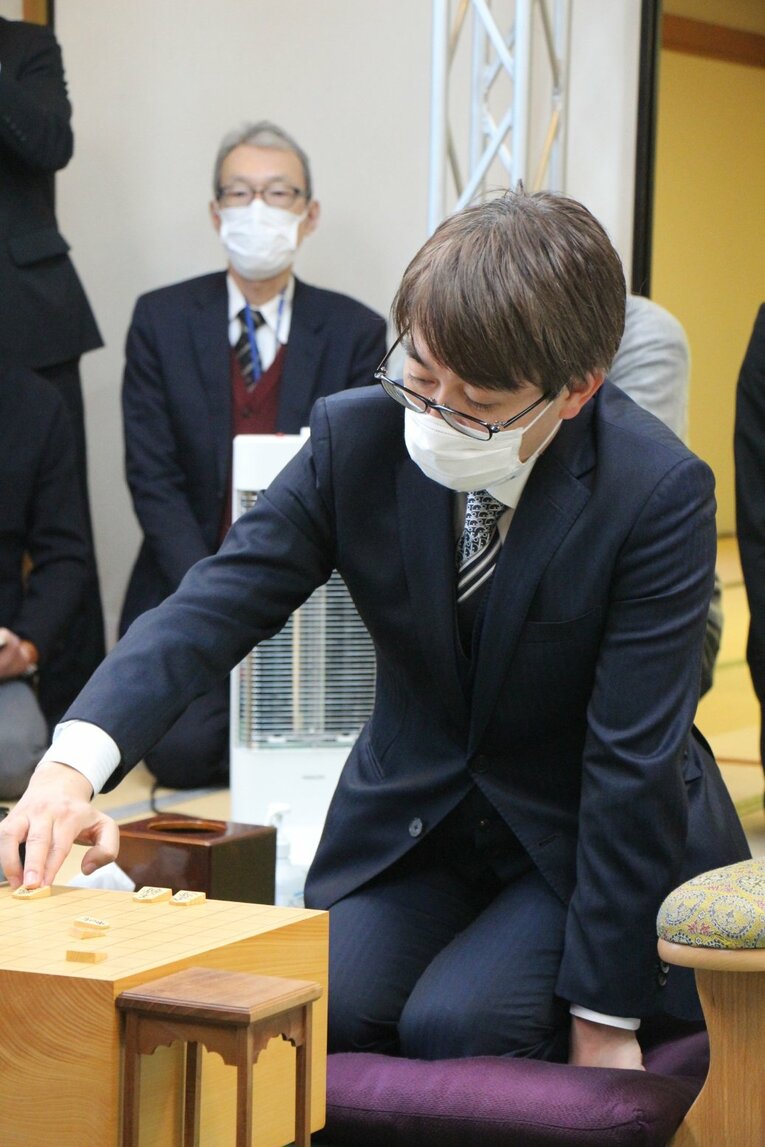 王将戦第3局の前日検分　©日本将棋連盟