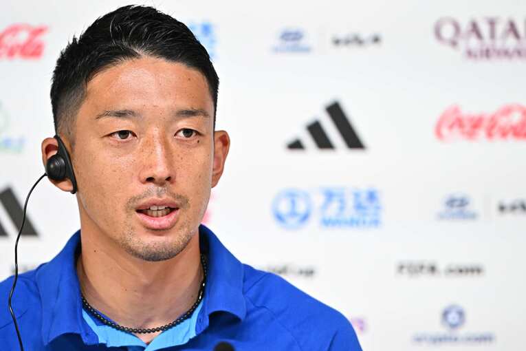 スペイン戦前日の会見　©Takuya Kaneko／JMPA