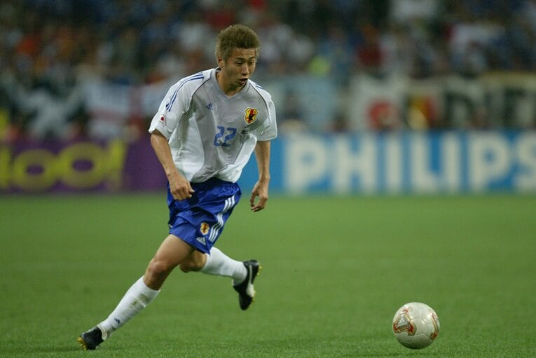 2002年日韓W杯でプレーする市川大祐　©JMPA