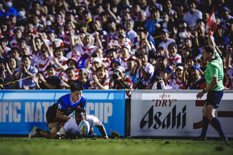 難敵フィジーを相手に劇的な逆転勝利を収めたフィジー戦　©Kiichi Matsumoto