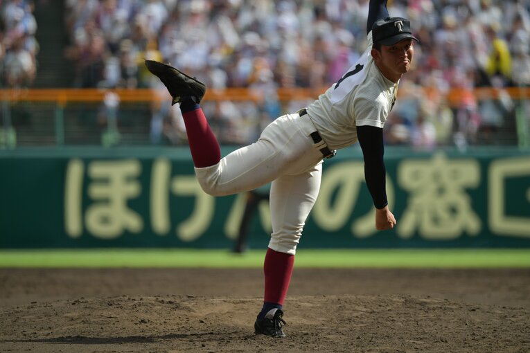 高校3年時の夏の甲子園での柿木。圧倒的な強さで春夏連覇を達成するなど、まさに大阪桐蔭の最強世代だった　©︎Hideki Sugiyama