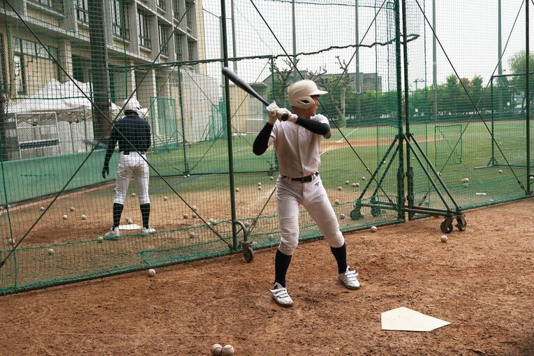 灘高校野球部の練習風景（2023年）©︎Fumi Sawai
