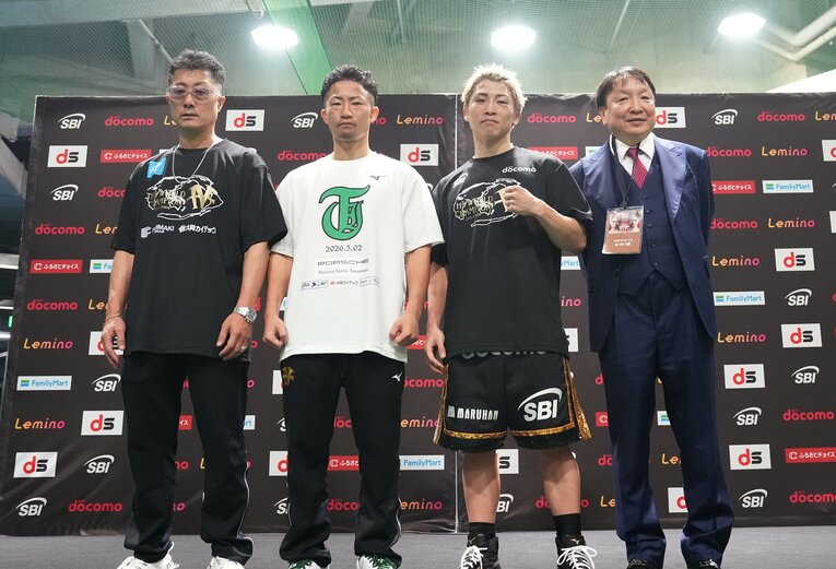 試合後会見でのチーム井上　©Naoki Fukuda