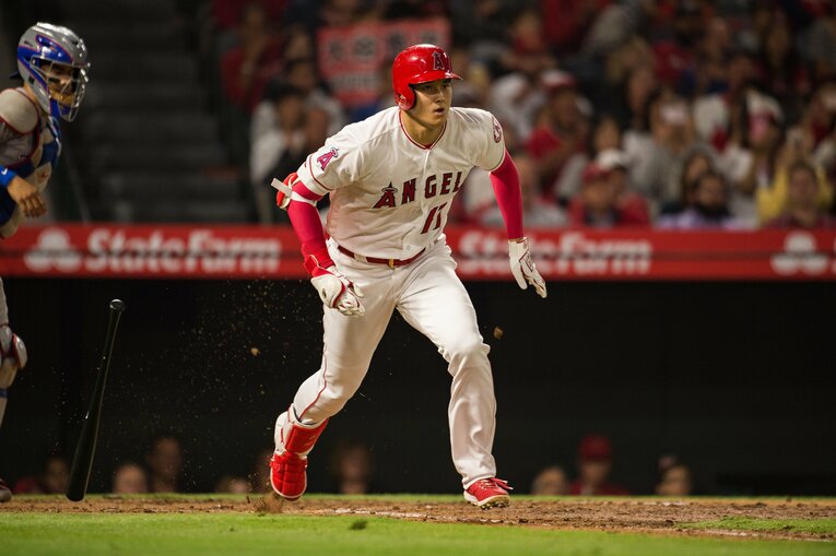 プロ6年目、メジャー1年目（2018年）の大谷翔平　©BUNGEISHUNJU